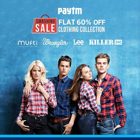 India Desire : Paytm Smashing sale: Get Flat 60% Off On Branded Clothing Start From Rs 209 Only